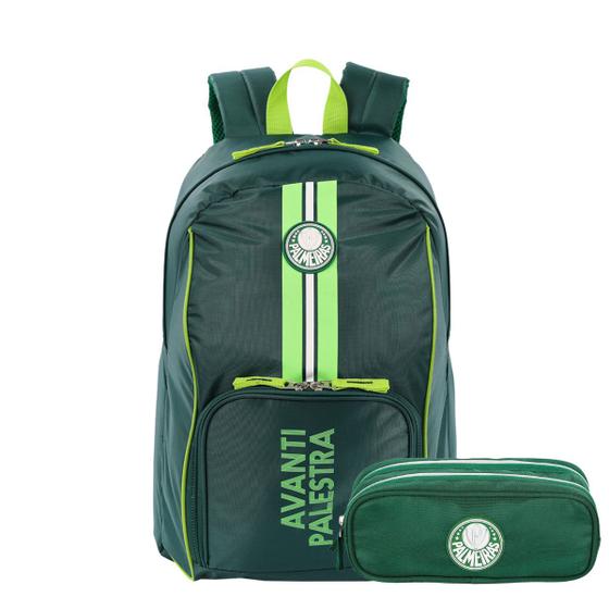 Imagem de Mochila Costas Palmeiras Esportiva e Estojo Escolar Passeio