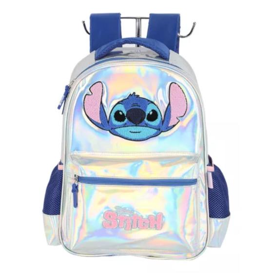 Imagem de Mochila Costas Stitch Prata Holografica - STITCH IS41681SC