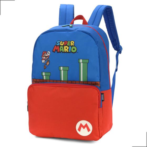 Imagem de Mochila Costas Super Mario Bros Unissex Infantil Escolar Juvenil Luxcel Bolsa Menina Menino