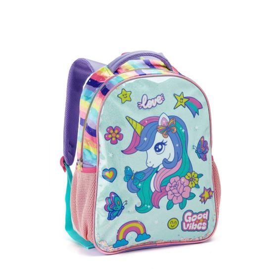 Imagem de Mochila Costas Unicornio Confete Meninas Escolar Infantil