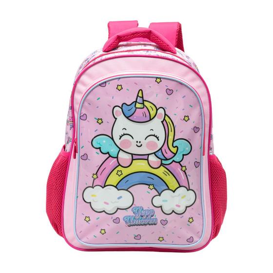 Imagem de Mochila Costas Unicornio Nuvem Infantil Escolar Menina