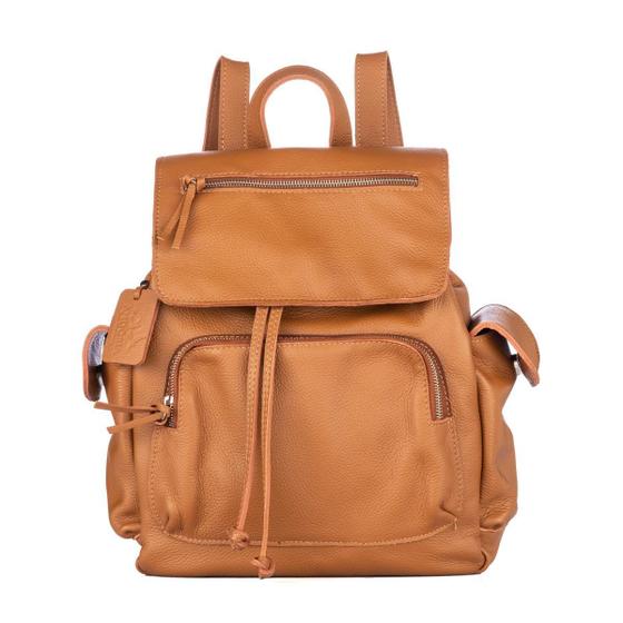 Imagem de Mochila Couro Leve E Macio Andória Fecho Zipper Seguro Iza 5