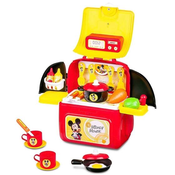 Imagem de Mochila Cozinha Brinquedo Infantil Criança Mickey Acessórios