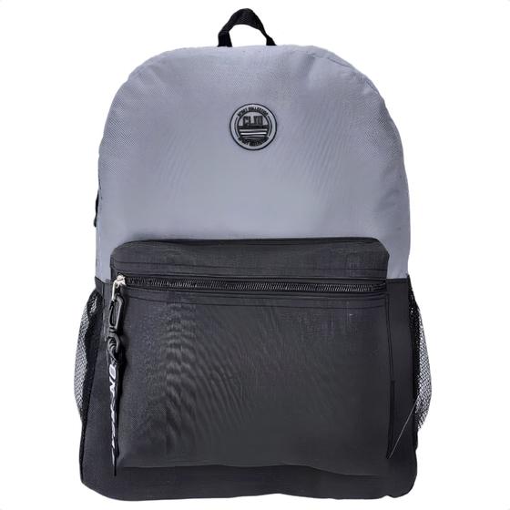 Imagem de Mochila De Alça Juvenil Clio Style On Road Cinza Volta às Aulas Escola Colegio Colegial Trabalho Escolar Dia a dia Confortável Resistente Original Dur