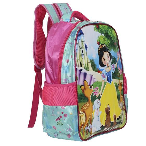 Imagem de Mochila De Alças Escolar Feminina Branca Cat Cuddly Infantil