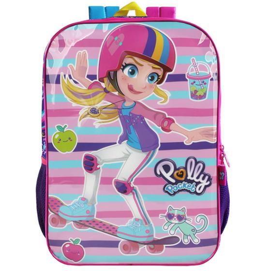 Imagem de Mochila De Alças Escolar Polly Pocket Infantil Meninas