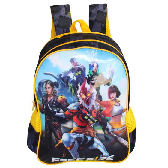 Imagem de Mochila De Alças Garena Free Fire Com Estojo Escolar Gamer