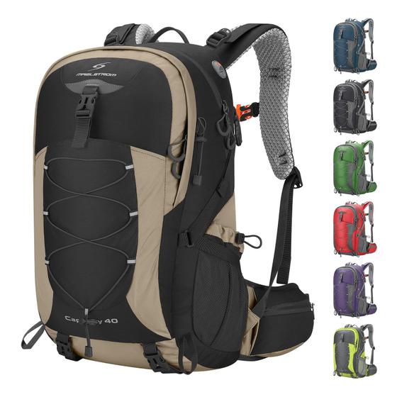 Imagem de Mochila de Caminhada Maelstrom 40L Impermeável com Capa de Chuva - Cáqui