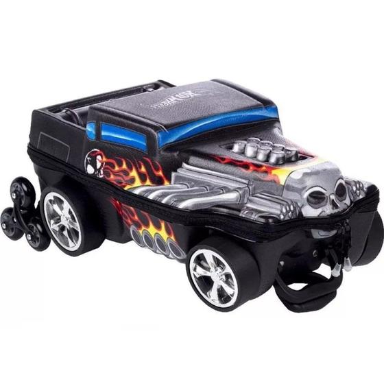 Imagem de Mochila de Carrinho 3D - Hotwheels Bone Shark Preto