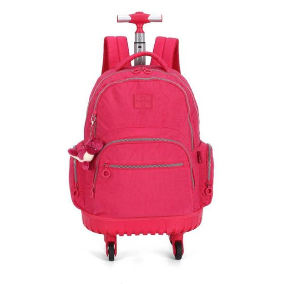 Imagem de Mochila de Carrinho 4 Rodas Laptop Up4you Rosa Pink  - Luxcel