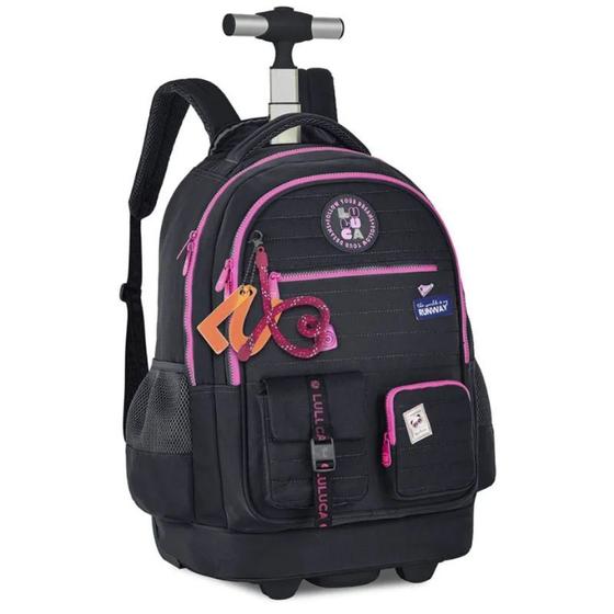 Imagem de Mochila de Carrinho Escolar Infantil Meninas Luluca