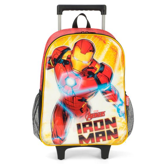 Imagem de Mochila de Carrinho Iron Man Vermelha Avengers Escolar