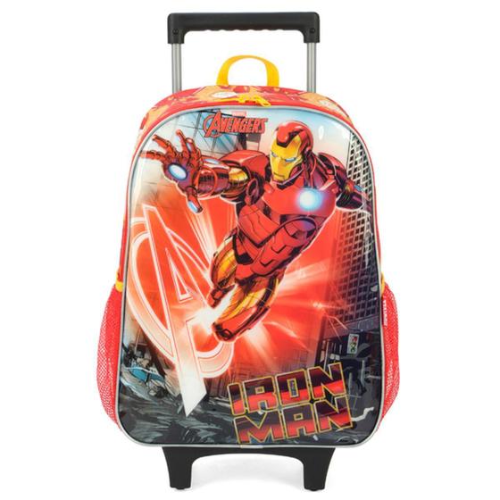 Imagem de Mochila De Carrinho Iron Man Vermelha E Preta Avengers