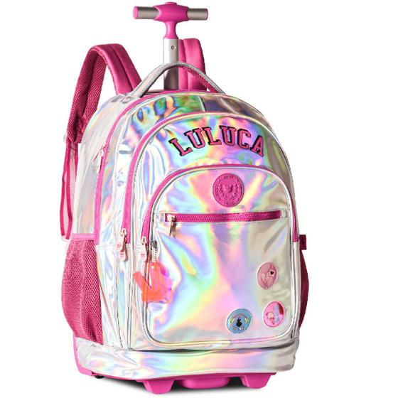 Mochila De Carrinho Luluca Holográfica Pandinha Escolar Menor preço em Mochila De Carrinho Luluca Holográfica Pandinha Escolar