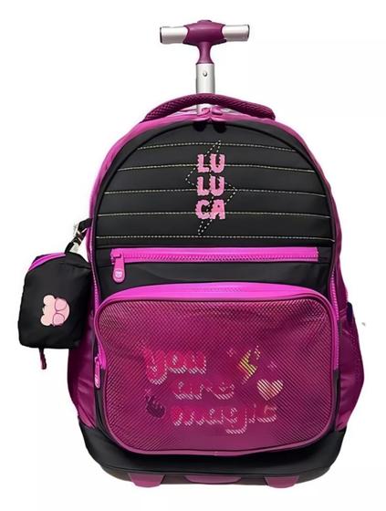 Imagem de Mochila de carrinho luluca preto e roxo