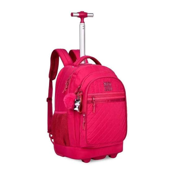 Imagem de Mochila De Carrinho Rebecca Bonbon Escolar Rb24519 - Rosa