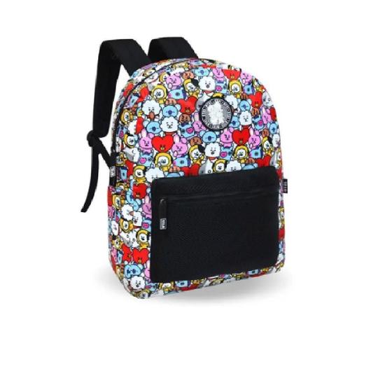 Imagem de Mochila De Costa Juvenil Bt21 Preta - Clio Style