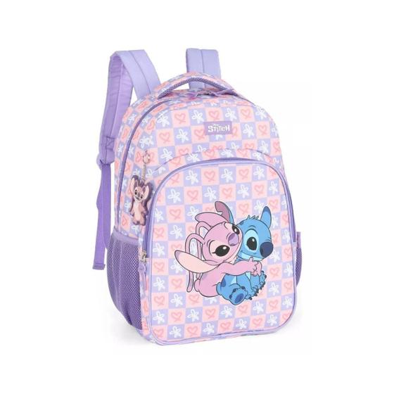 Imagem de Mochila De Costa Lilás Escolar Stitch Disney Classics Luxcel