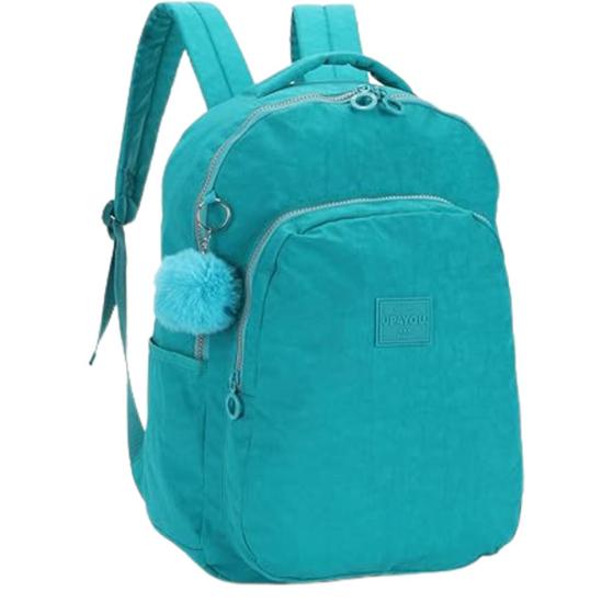 Imagem de Mochila De Costa Verde Com Chaveiro PomPom Up4You