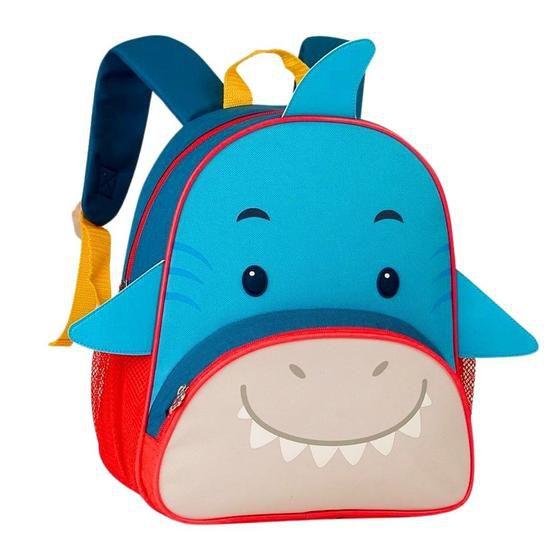 Imagem de Mochila de Costas 32cm Infantil Pato Pinguim Tubarão Clio CP2649D