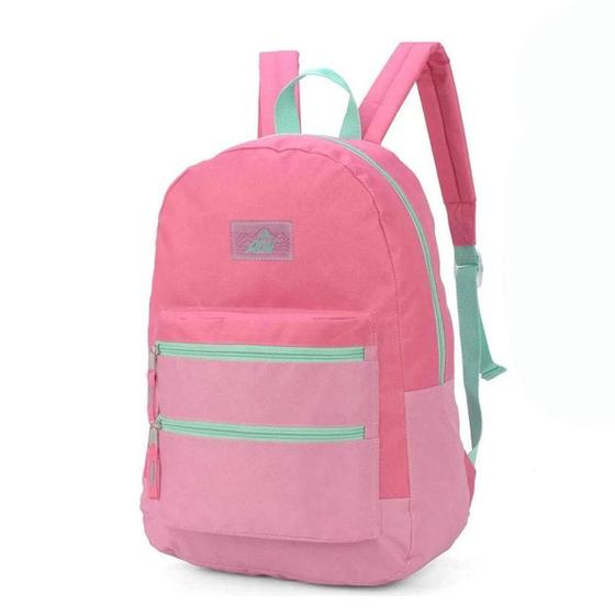 Imagem de Mochila De Costas Adv Rosa E Verde Luxcel