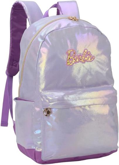 Imagem de Mochila de Costas Barbie Metalizado Lilás - Luxcel MS46811BB