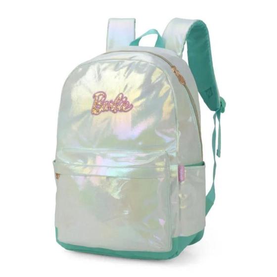 Imagem de Mochila De Costas Barbie Metalizado Verde Feminina Maxlog