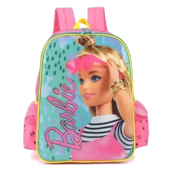 Imagem de Mochila De Costas Barbie Rosa Pink Óculos Fashion Original