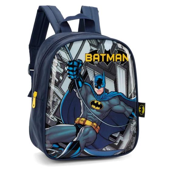 Imagem de Mochila de Costas Batman ul Creche - Luxcel 27x24x9,5cm