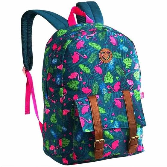 Imagem de Mochila de costas bolsa faculdade escolar reforçada feminina