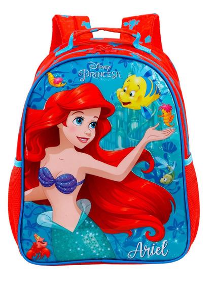 Imagem de Mochila de Costas Escolar Ariel Pequena Sereia