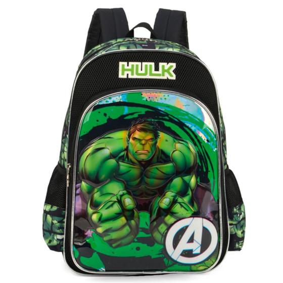 Imagem de Mochila De Costas Escolar Hulk Avengers Verde - Luxcel