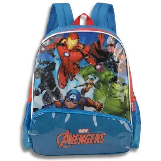 Imagem de Mochila De Costas Escolar Infantil Avengers Os Vingadores AZUL - luxcel