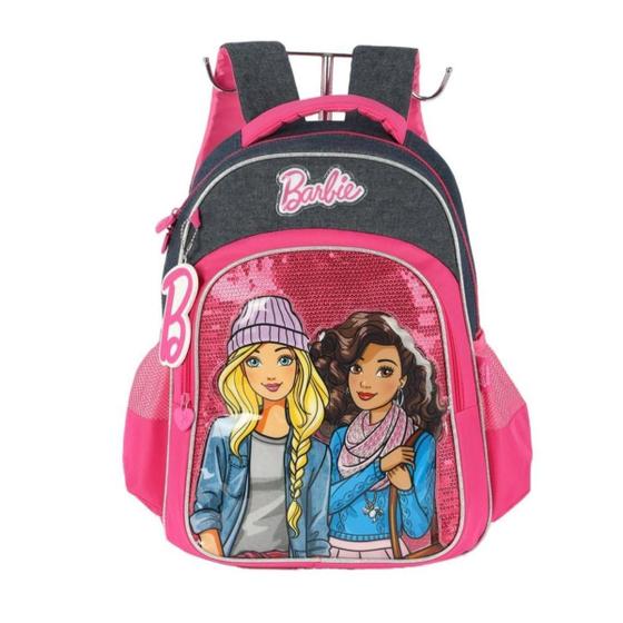 Imagem de Mochila De Costas Escolar Infantil Barbie Azul