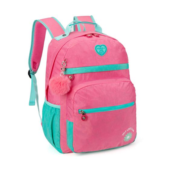 Imagem de Mochila de Costas Escolar Juvenil Feminina Crinkle Kika KK24M14