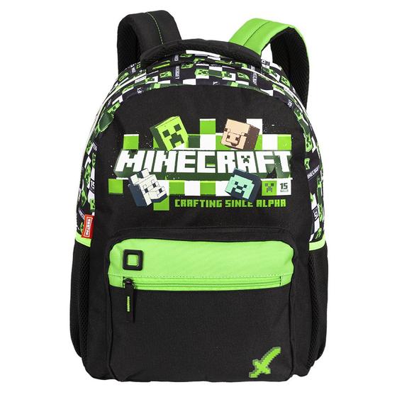 Imagem de Mochila De Costas Escolar Minecraft Plus 15 Anos Sestini