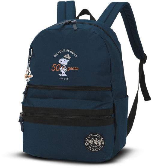 Imagem de Mochila De Costas Escolar Snoopy Variedades Chaveiro Peanuts