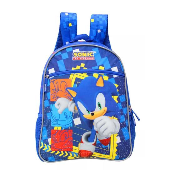 Imagem de Mochila De Costas Escolar Sonic The Hedgehog Azul Pacific