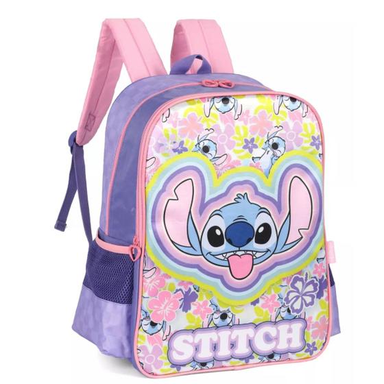 Imagem de Mochila de Costas Escolar Stitch Luxcel Disney Clássica