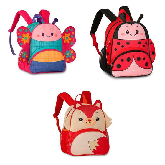 Imagem de Mochila de Costas Infantil Bichinhos Poliéster Sortida Ref.CP24018D Clio