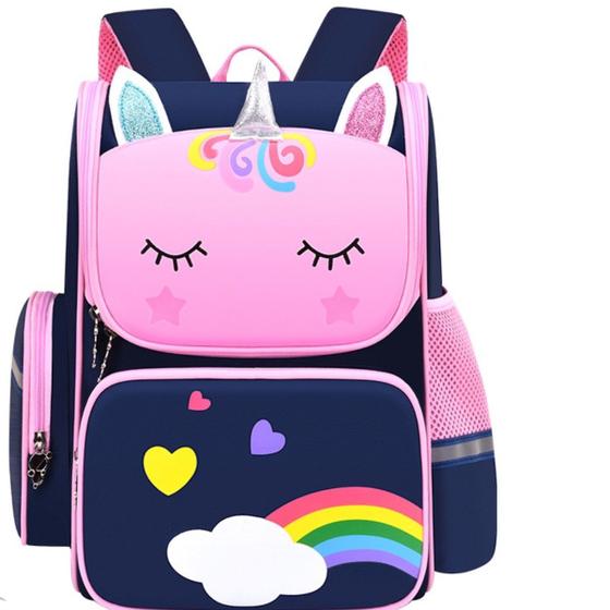 Imagem de Mochila De Costas Infantil Feminina Gatinha Unicórnio Menina