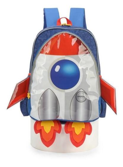 Imagem de Mochila De Costas Infantil Foguete Astronauta - Laranja