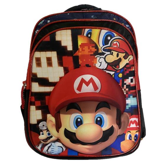 Imagem de Mochila De Costas Infantil Masculina Super Mario Bros 3D