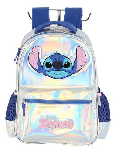 Imagem de Mochila De Costas Infantil Metalizada Original Stitch Disney