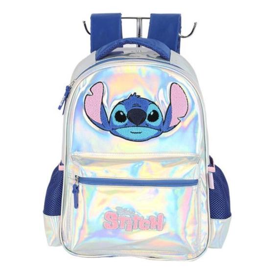 Imagem de Mochila De Costas Infantil Metalizada Stitch Disney Luxcel