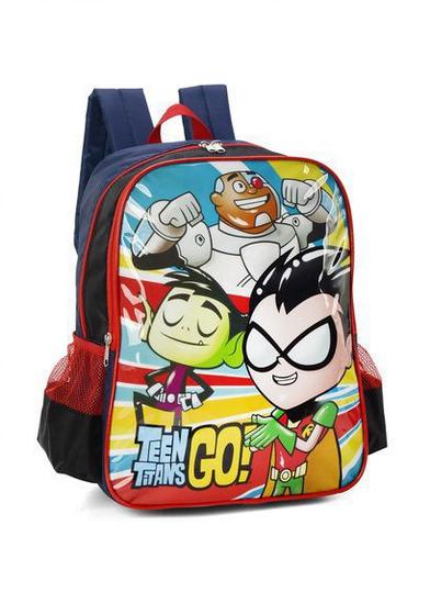 Mochila De Costas Infantil Os Jovens Titãs Teen Titans Go Luxcel ...