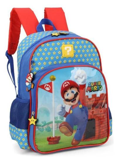 Imagem de Mochila De Costas Infantil Super Mario Com Chaveiro - ul