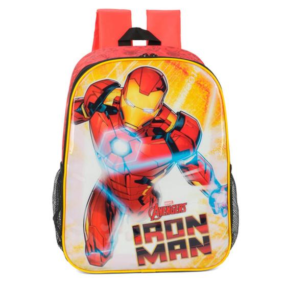 Imagem de Mochila De Costas Iron Man Amarela Avengers Homem De Ferro