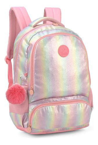 Imagem de Mochila De Costas Juvenil Original Barbie Com Brilho