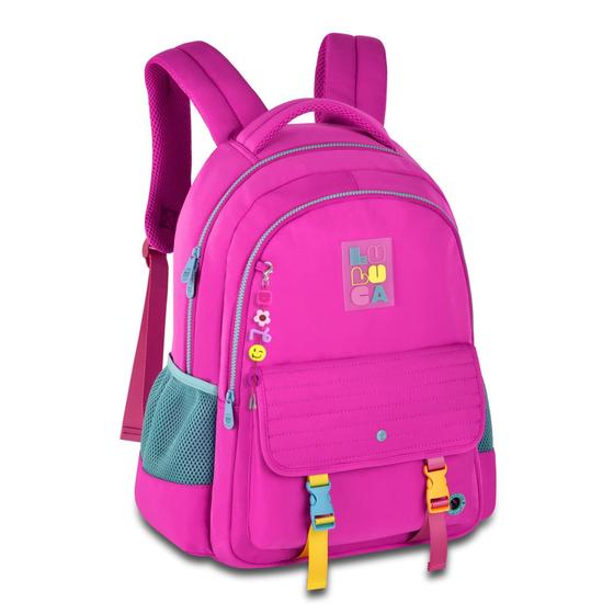 Imagem de Mochila de Costas Luluca LU24601 Grande Feminina Soft Com Bolso Antifurto